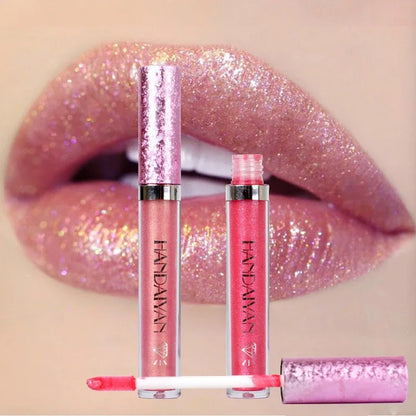 6 Colors Waterproof Nude Pink Glitter Lipstick Makeup Long Lasting Velve Red Sexy Shimmer Lipsticks Cosmetics Beauty