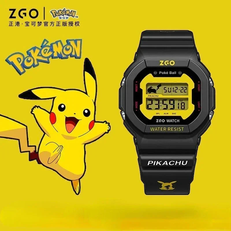ZGO Co-branded  Watch Men's Sports Waterproof Student Trend Pikachu Quartz Electronic Watch Gifts