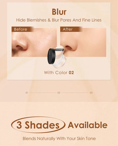 Focallure Face Loose Powder 3 Colors Ultra-Light Perfect Finishing Makeup Powder Waterproof Translucent Setting Powder Cosmetic