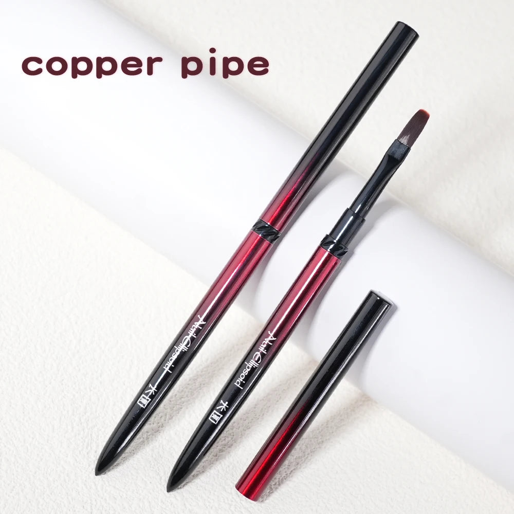New 1/13pcs Nail Art Brush Set Black Red Metal Handle Acrylic UV Gel Polish Crystal Acrylic Nail Drawing Tools High Quality