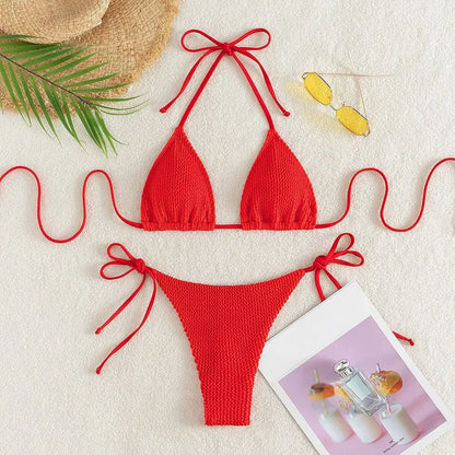 Sexy Three-Point Bikini Swimsuit Hot Sale Of The Season New Women's Split Design Cross-Border Swimwear Attractive And Fashionabl