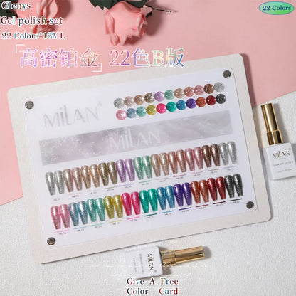 Glenys 22 color series nail polish glue, full network popular color, full immersion gel nail salon, nail art varnish set
