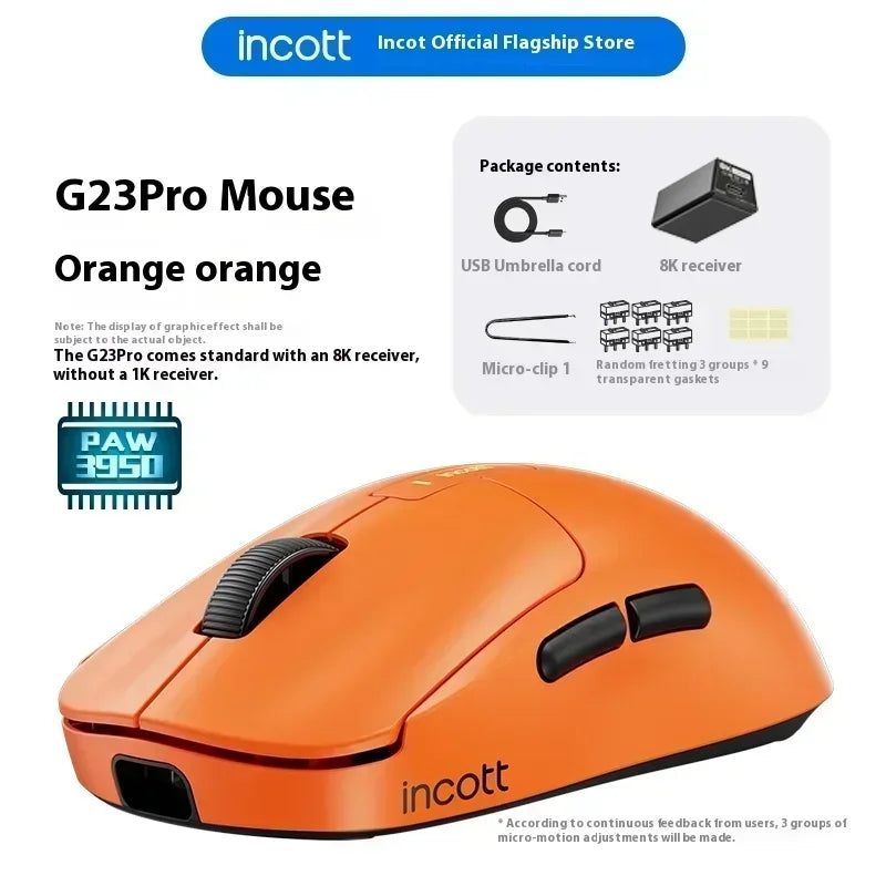 Incott G23 Pro Mouse V2 Se/pro Hot Swap Wireless 8k Mice Ergonomics E-sports Games Mouse Customized Pc Accessories Gifts