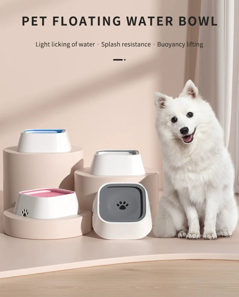 Floating Pet Bowl Dog 1L Cat Water Dispenser ABS Plastic Pet Drinking Bowl for Long-Haired Pets Drinking Dispenser with Filter
