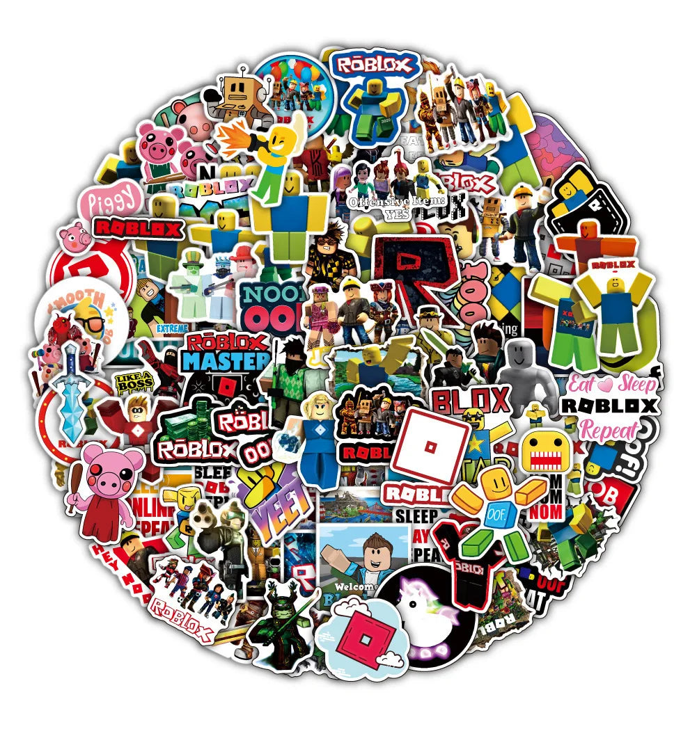 Roblox Theme Party Supplies Birthday Decorations Tableware Paper Cups Balloon Tablecloth Gift Bag Banner Cake Topper Baby Shower