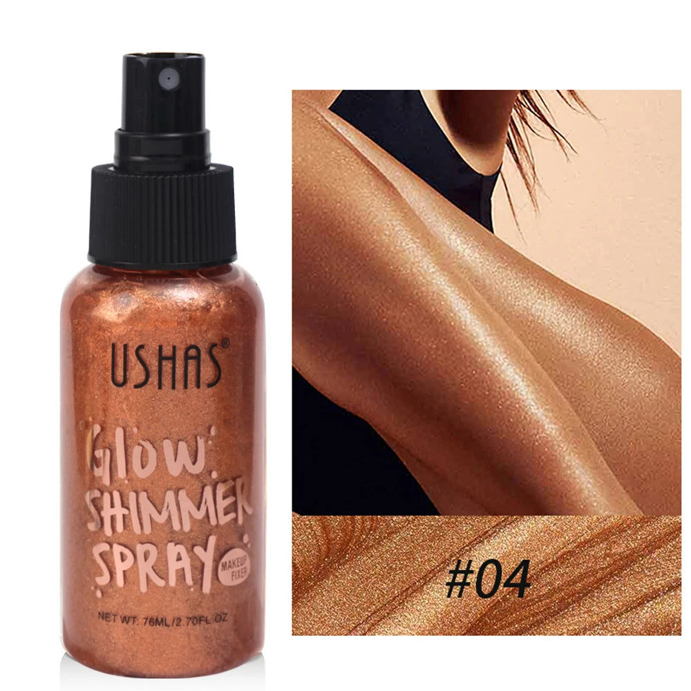 Liquid Face & Body Shimmer Highlighter | 76ml Glow Illuminator & Long-Lasting Oil-Control