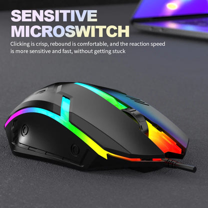 S1 Mouse USB Wired Mouse Computer Laptop Gaming Office Luminous Mouse