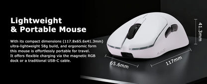 Ajazz AJ179 Apex AJ179PRO 8kHZ Wireless  Gaming Mouse PAW3950 Sensor 30000DPIR GB Charging Dock Macro Defines The Wired Mouse