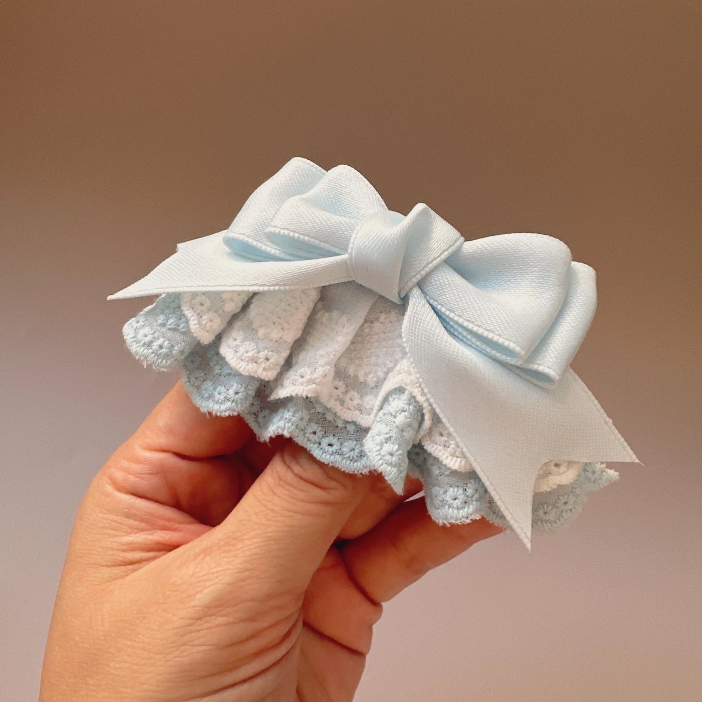 Embroidered Lace Hair Bow.