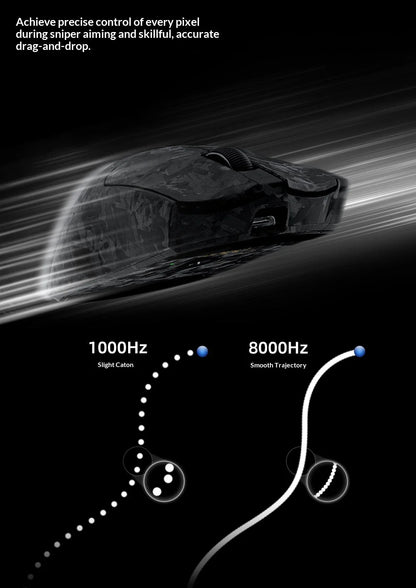 XINMENG ZERO 3 Gaming Mouse PAW3311/PAW3395/PAW3950 E-sport Sensor 1K/8K Polling Rate Carbon Fiber Case 500mAh Battery Wireless