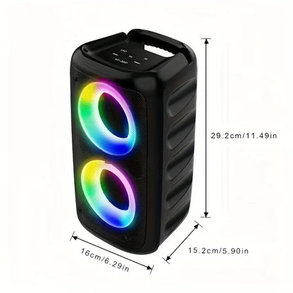 Karaoke Radio FM Bluetooth Speaker Portable Wireless With Microphone Lamp Machine Caixa De Som Sound Box Music Subwoofer LED TWS