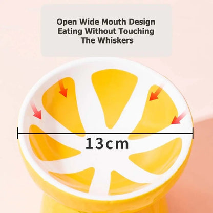 Cute Fruit Shape Cat Bowl High Quality Ceramics Cat Bowl Pet Supplies Cat Food And Water Feeder Pet Accessories