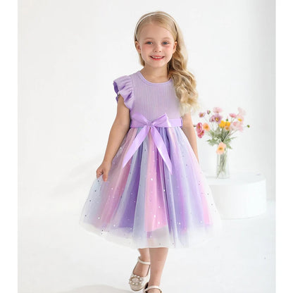 Official My Little Pony "Rainbow Magic" Princess Dress: Lavender Ribbed Bodice & Sequin Tulle Tutu