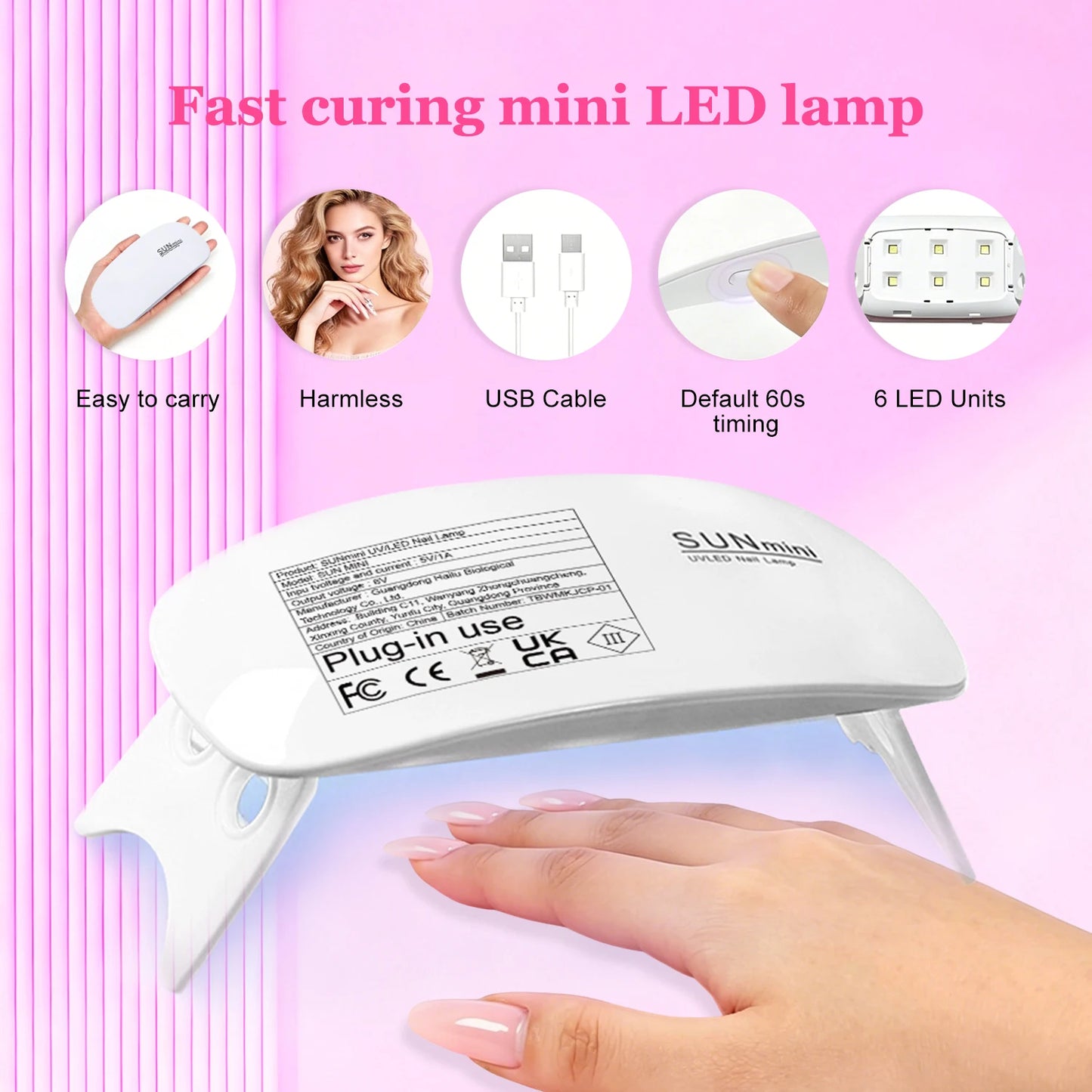 DUOLINGDAI Poly Gel Nail Kit: 6 Clear Colors Poly Extension Nail Starter Kits with Nail Lamp Complete Poly Gel Nail Kit Supplies