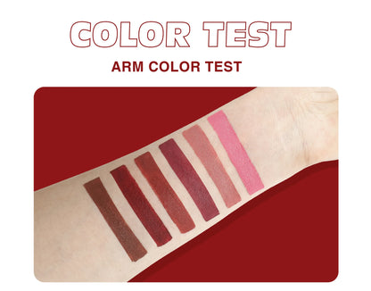 6 Color Matte Lipstick Velvet Dark Brown Lip Gloss Waterproof Lasting Pigments Makeup Nude Coffee Lip Stick Lips Makeup Cosmetic