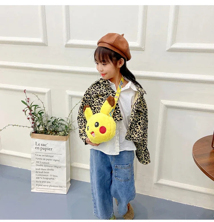 Pokemon Cute Plush Crossbody Bag Anime Figure Messenger Bag Large Capacity Storage Bag Cartoon Cosplay Birthday Party Gift