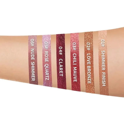 12 Colors Glitter Metallic Liquid Lipstick Pearlescent Waterproof Shiny Lip Gloss Non-stick Cup Long Lasting Shimmer Lips Makeup