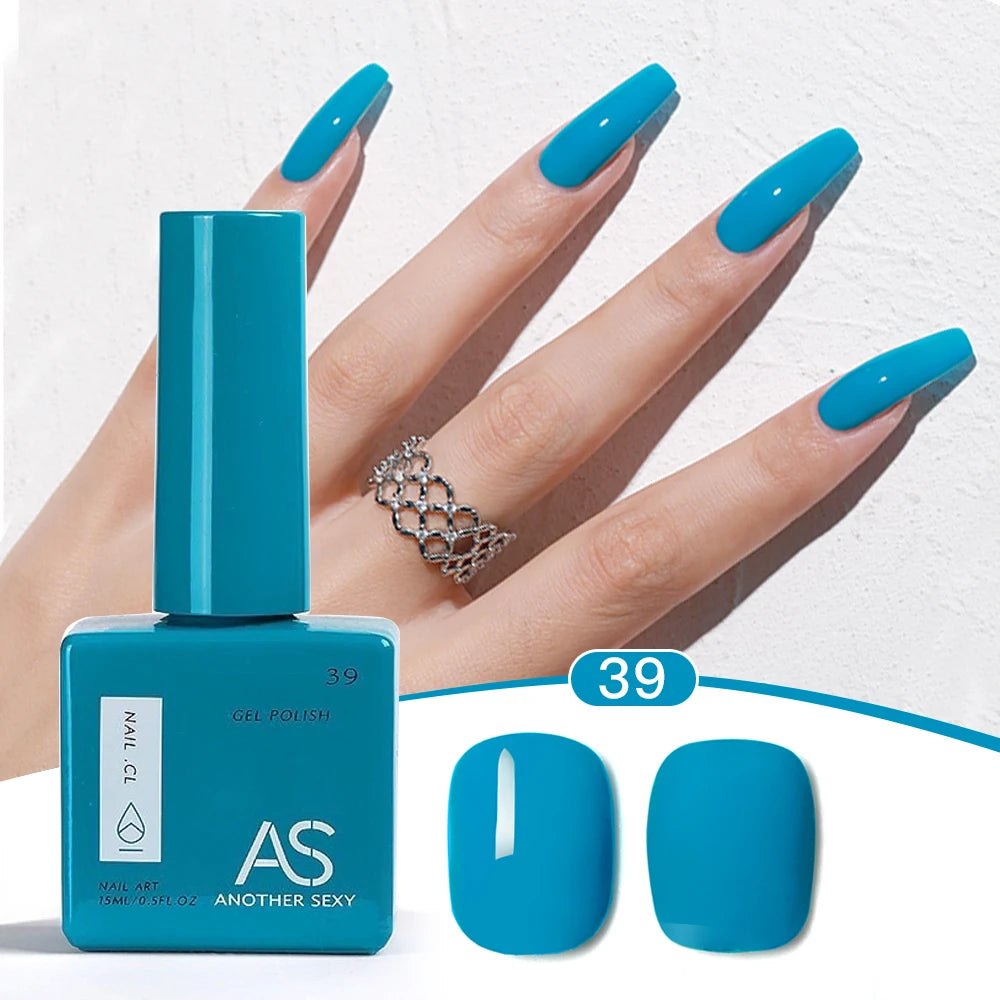 AS 1pc 15ml Bright Yellow Gel Nail Polish Starter Pure Soak Off No Wipe Nail Gel Polish Varnish Suitable For All Seasons