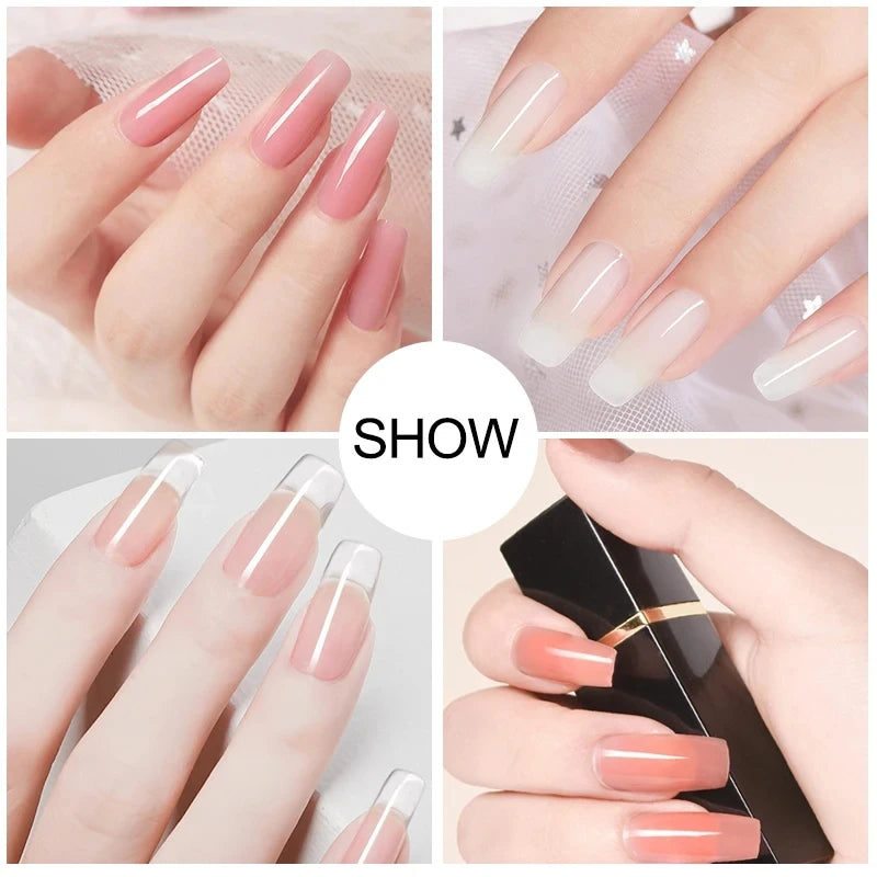 Poly Extension Nail Gel Set Professional Gel Nail Polish Kit 18 Colors Gel With Manicure tools  Intelligent sensing Nail stove