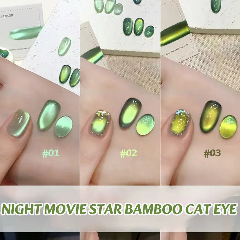 ZH Super Bright 12 Constellations Cat Eye Gel Nail Polish 2025 New Autumn Winter Whitening Glass Bead Nail Art Nail Supplies