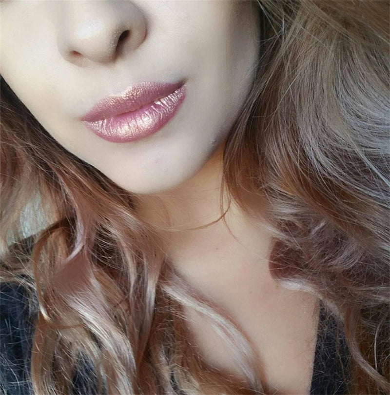 6 Colors Waterproof Nude Pink Glitter Lipstick Makeup Long Lasting Velve Red Sexy Shimmer Lipsticks Cosmetics Beauty