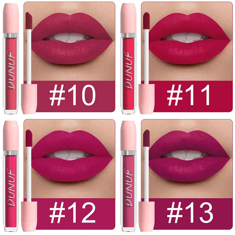 25 Color Velvet Matte Lipstick Liquid Waterproof Sexy Red Matte Lip Glaze Non-Stick Halloween Makeup Not Easy To Fade Lip Gloss