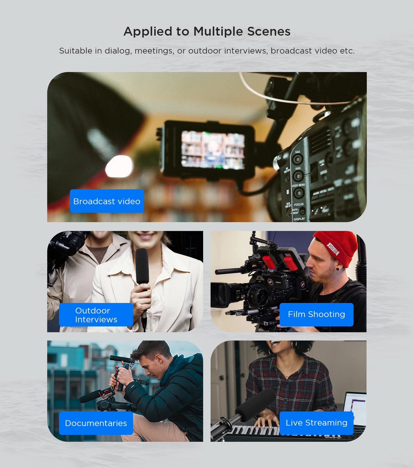 BOYA BY-BM6060 Professional Condenser Shotgun Microphone Handheld Mic for Canon Nikon Camera Vlog Recording Streaming Interview