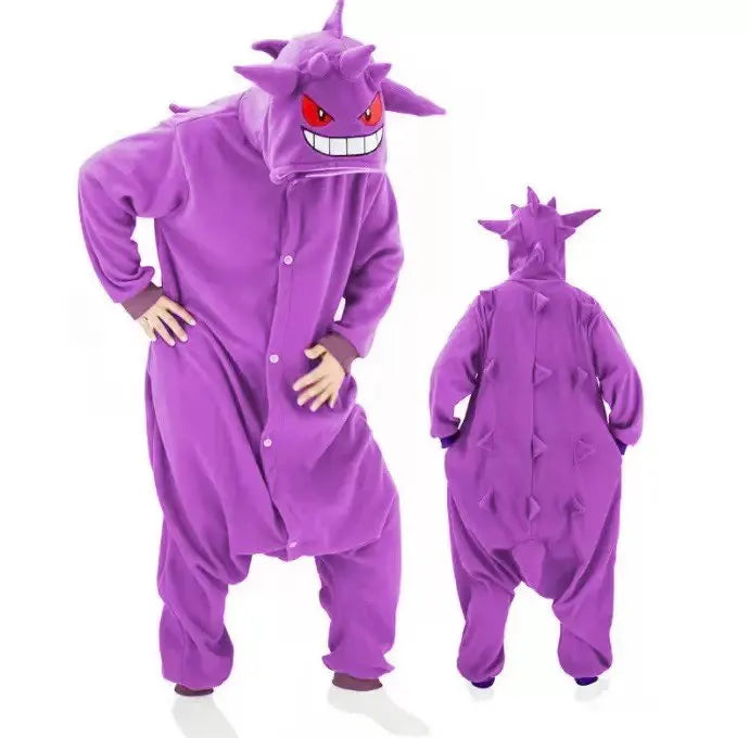 In Stock Snorlax Squirtle Mewtwo Onesie Gengar Cosplay Costume Halloween Adult Anime Cute Cat Eevee Boys And Girls Pajamas