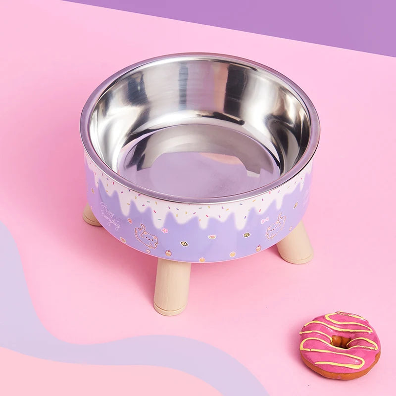 Ice Cream Design Raised Pet Bowl 🍦🐶🐱