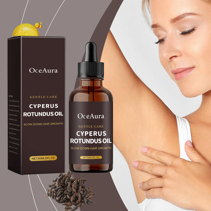 Inhibit Hair Growth Cyperus Rotundus Oil Painless Hair Removal Slow Down Armpit Legs Arms Hair Growth Nourish Smoothing Skin