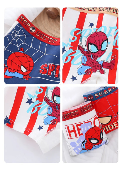 4pcs Pokemon Boys Boxer Underpants Cotton Anime U Pouch Bulge Underwear Cartoon Shorts Kids Cute Breathable Boxer Pants 2-12Y