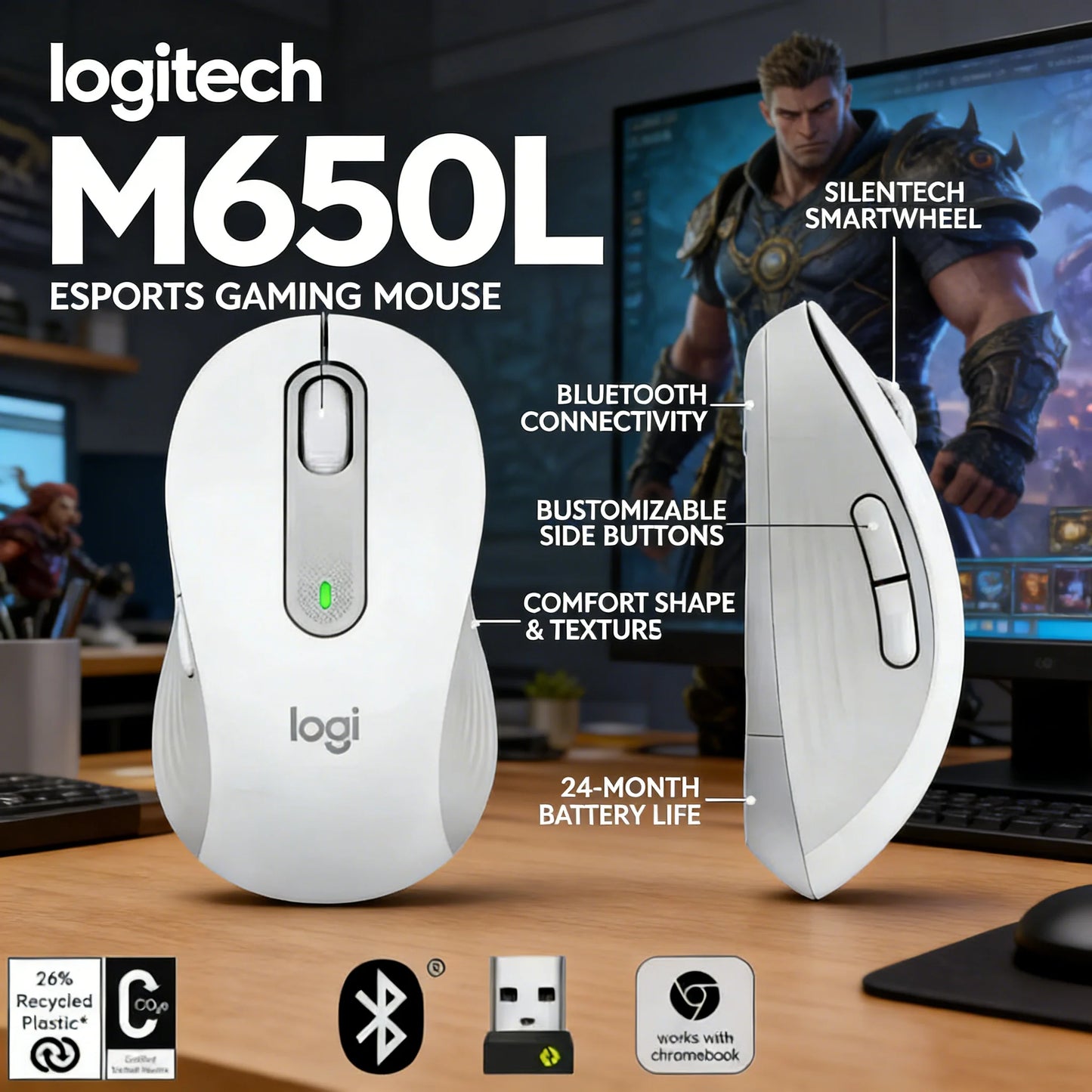 Logitech G309 Kamisato Ayaka Special Edition Wireless Bluetooth Dual-Mode Esports Mouse Hybrid Switches+G102/G203/G304/G305/M220