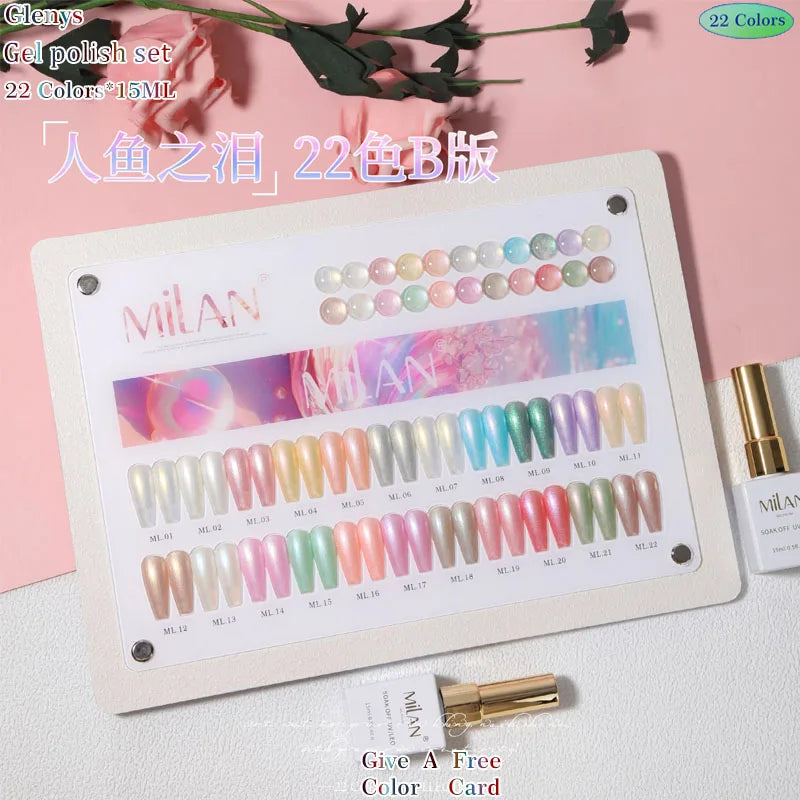 Glenys 22 color series nail polish glue, full network popular color, full immersion gel nail salon, nail art varnish set