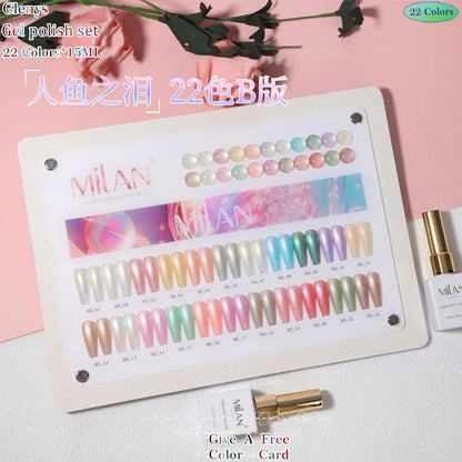 Glenys 22 color series nail polish glue, full network popular color, full immersion gel nail salon, nail art varnish set