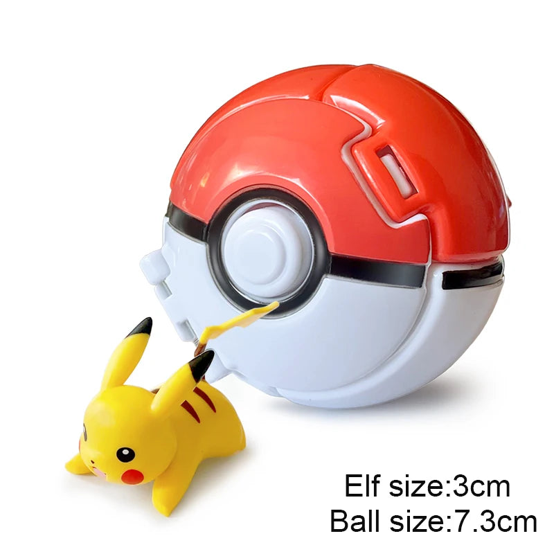 25 Styles Pokeball Figure Anime Figure Pokemon Elf Ball Toy Action Model Pikachu Mewtwo Charmander Kids Birthday Gifts Toys