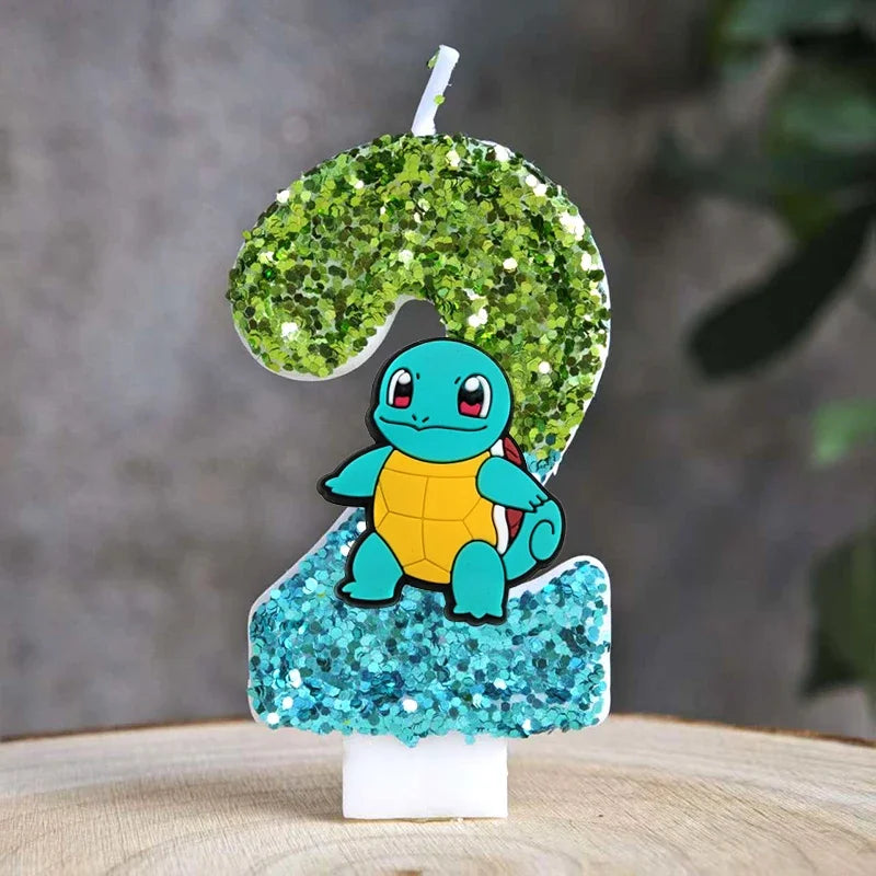 Cute Pokemon Monster Candle Kids Birthday Cake Decoration Cartoon Anime Figure Supplies Party Accessories Christmas Gifts