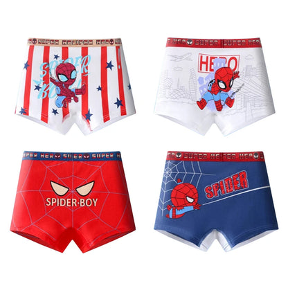 4pcs Pokemon Boys Boxer Underpants Cotton Anime U Pouch Bulge Underwear Cartoon Shorts Kids Cute Breathable Boxer Pants 2-12Y