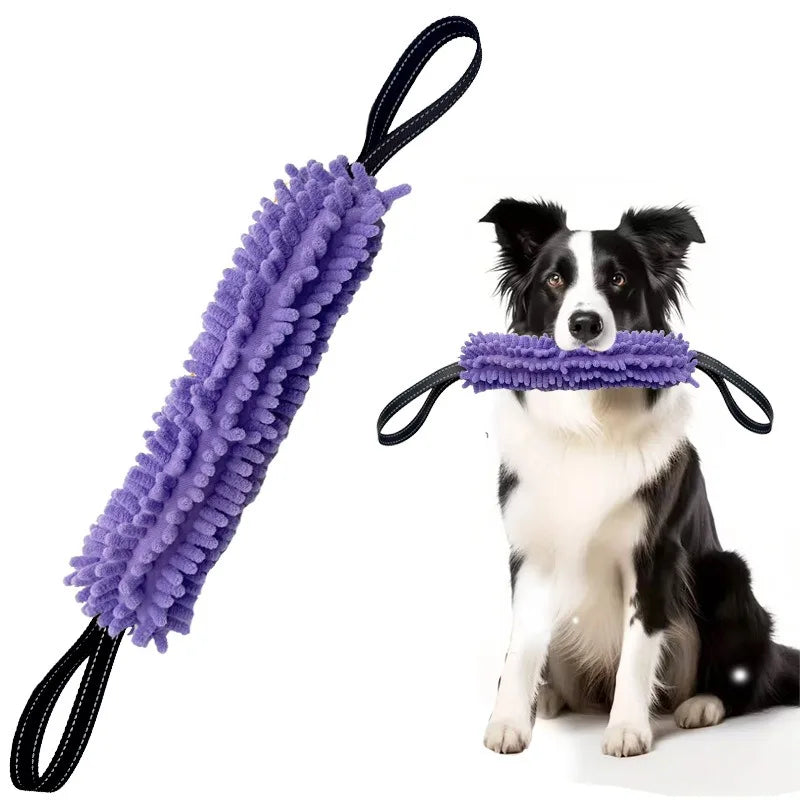 Dog Training Bite Stick Double Handle Interactive Toy Teeth Grinding Dog Training Stick Pet Dog Training Jute Sleeve Dog Toys