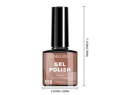 Limegirl Gel Nail Kit with Nail Lamp, 8ml Morandi Set, Base/Top/Matte, 30 Days Wear, UV/LED for Home & Salon