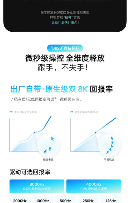 Rapoo VT3s Air MAX Wireless Gaming Mouse 39g Ultra Lightweight Dual Mode 8K Pixart 3950 Ultimate For Small Medium Hands Esports