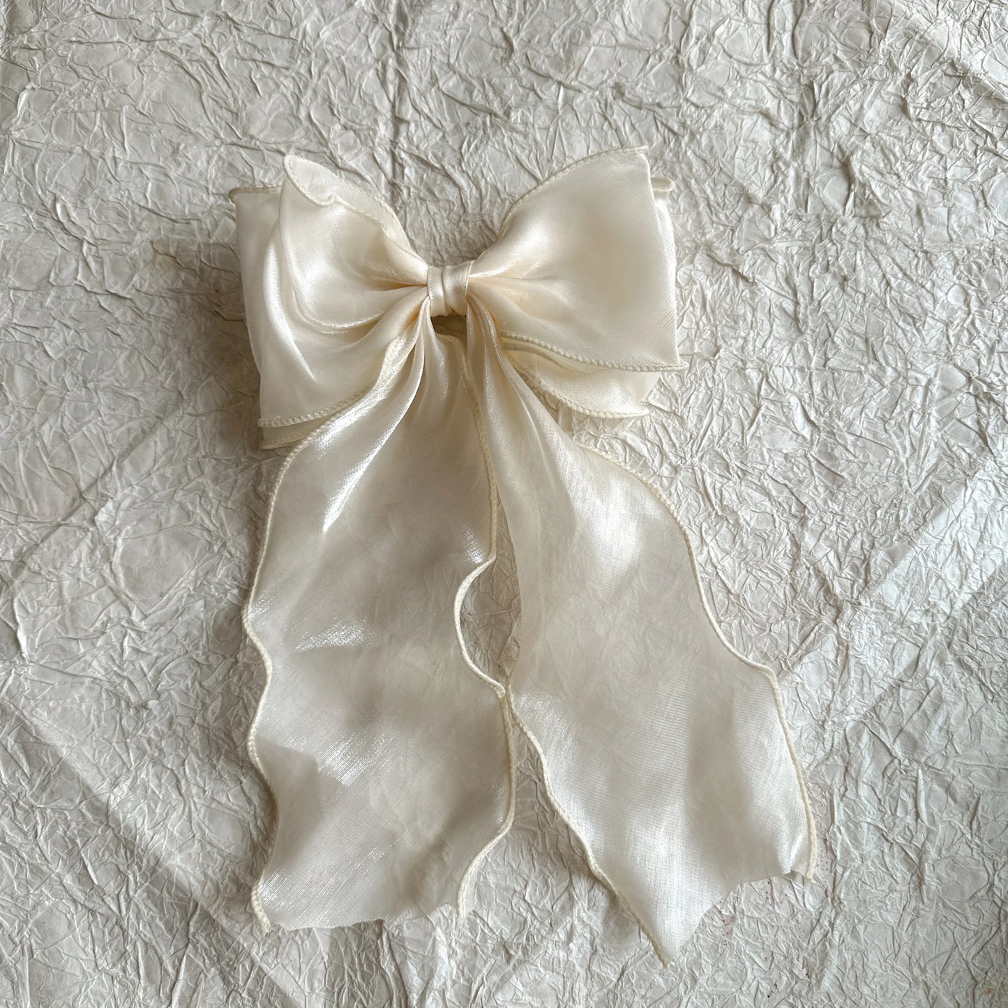 Embroidered Lace Hair Bow.
