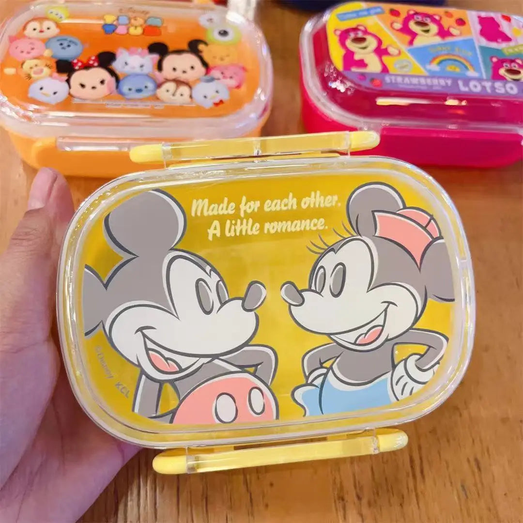 2026 New 300ml Cute Cartoon Toy Story Strawberry Bear Mcqueen Minnie Lunch Box Fresh-Keeping Box Fruit Bento Box Student Gift