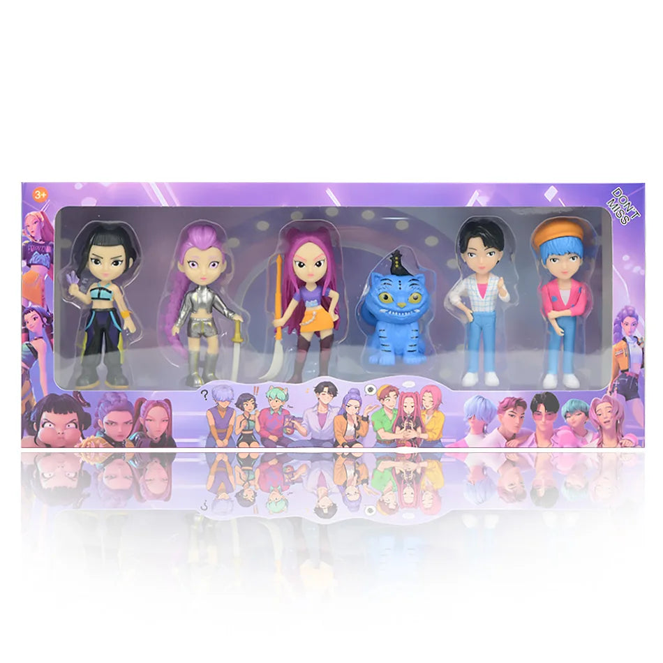 HOT Anime Kpops Demon Hunters Figure Rumi Zoe Mira anime polyvinyl chloride character collection desktop trinkets Childrens gift