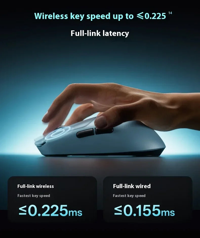 Rapoo VT0 MAX Wireless Gaming Mouse PAW3950 PAW3398 Nordic54L15 Chip Dual 8KHz 45000DPI Ergonomic FPS Gaming Mouse for PC Gamer