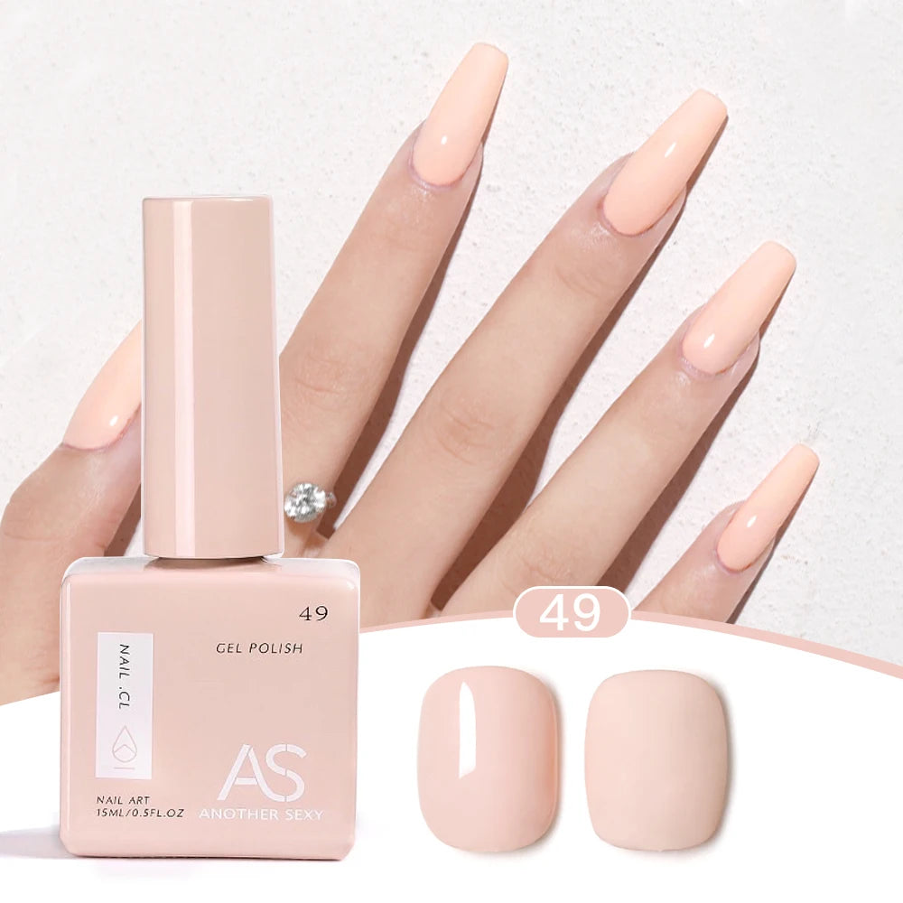 AS 1pc 15ml Bright Yellow Gel Nail Polish Starter Pure Soak Off No Wipe Nail Gel Polish Varnish Suitable For All Seasons