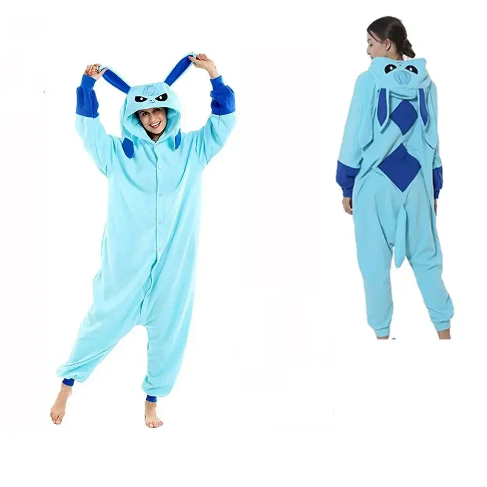 TAKARA TOMY Pokemon Cosplay Kigurumi Onesie Snorlax Jigglypuff Umbreon Gengar Costume Halloween Adult Anime Bulbasaur Pajamas