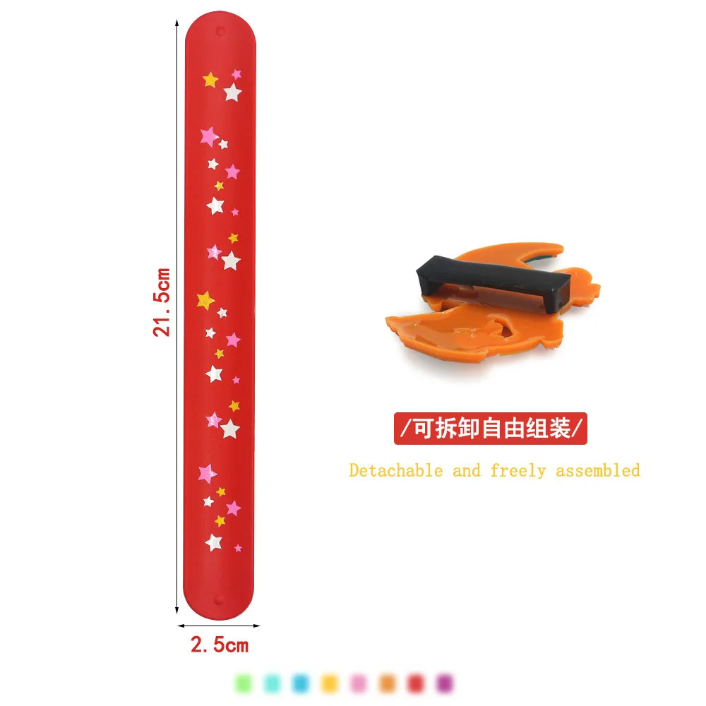 PVC Pokemon Slap Bracelet Kids Pikachu Birthday Decoration Anime Wristband Child Slap Band Puzzle Toy Boys Girls Birthday Party