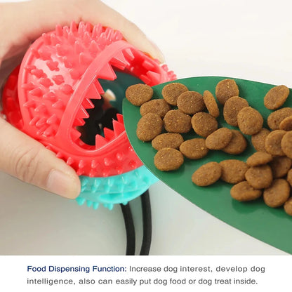 Large Dog Ball Toys Suction Cup Ropes Interactive Leaking Slow Feeder Chew Toy Toothing Clean ，Alaska, Husky toys