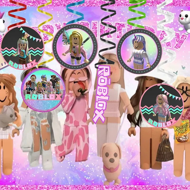 Roblox Party Hanging Swirl Decor