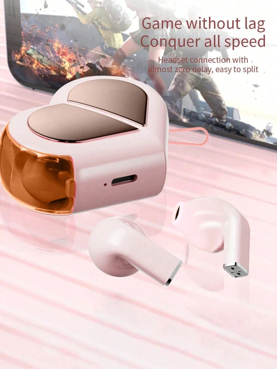 Heart-Shaped Wireless Earbuds